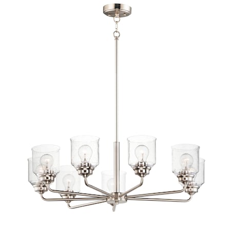 Maxim Lighting Acadia 8-Light 32" Wide Satin Nickel Chandelier 12268CDSN